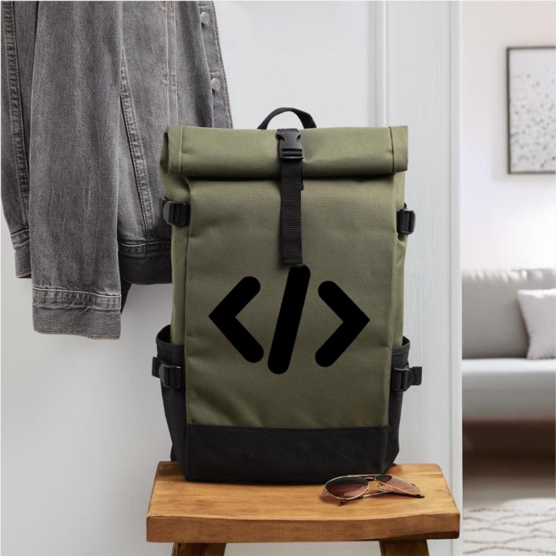 Programmer Code Roll Top Backpack