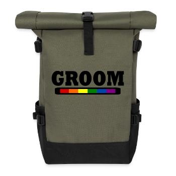 Groom - Roll Top Backpack - olive/black - Front