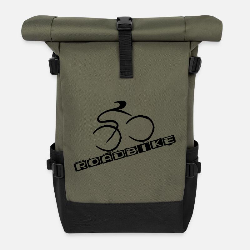 Cyclisme - Sac à dos roll top - olive/noir