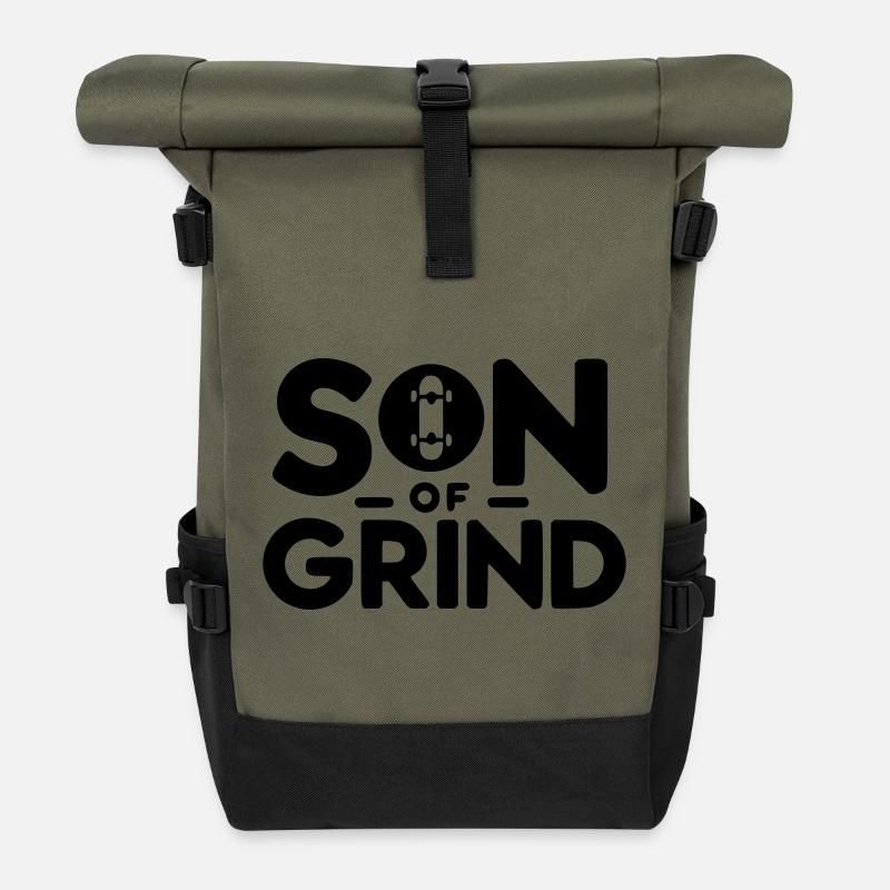 Son of Grind - Skateboard - Roll Top Backpack - olive/black