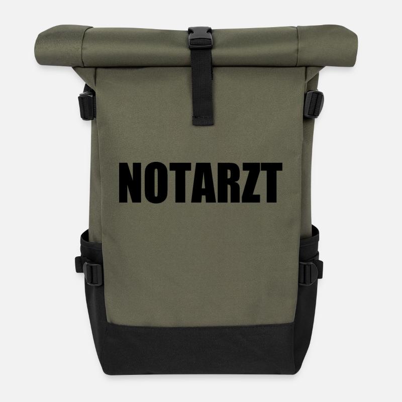 Notarzt - Rolltop Rucksack - Olive/Schwarz
