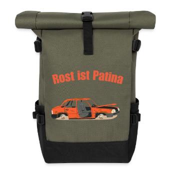 Rust is patina - Roll Top Backpack - olive/black - Front