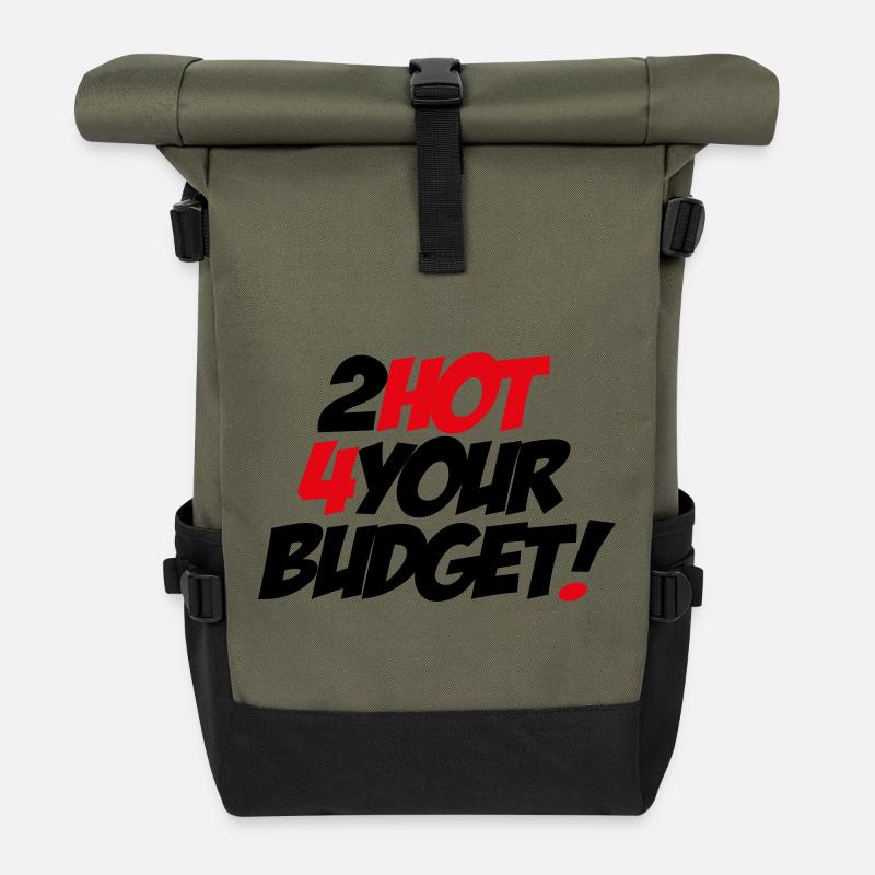 Too hot fort your budget! - Roll Top Backpack - olive/black