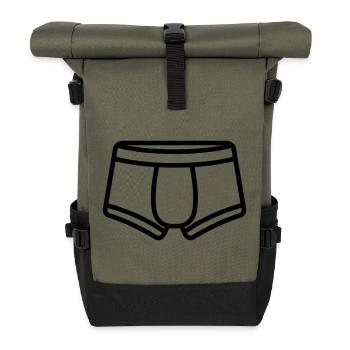 Boxer shorts - Roll Top Backpack - olive/black - Front