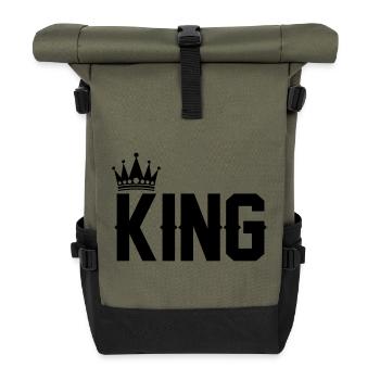 Roi - Sac à dos roll top - olive/noir - Devant