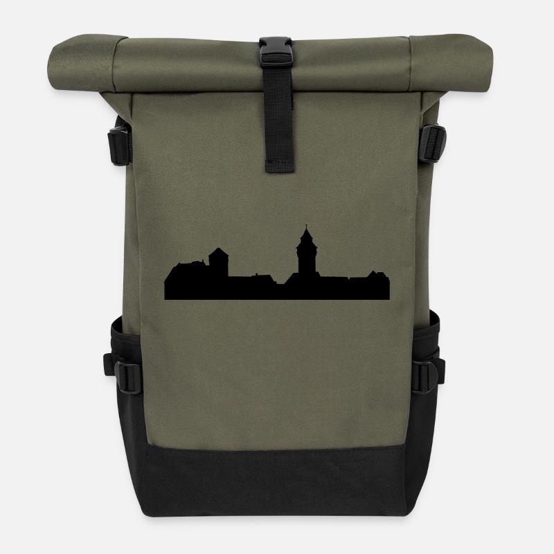 Nürnberg - Rolltop Rucksack - Olive/Schwarz