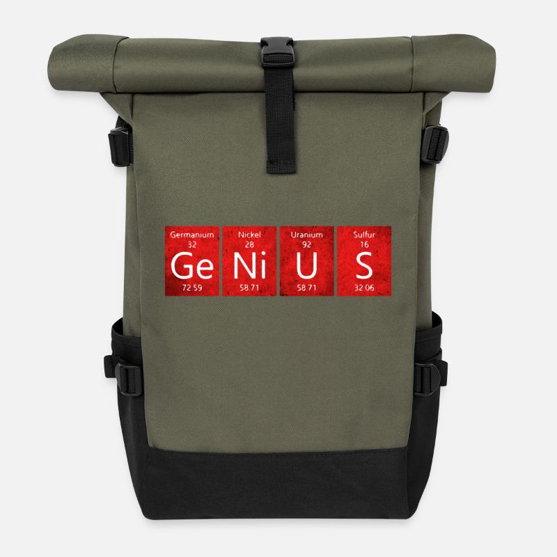 Chimie Ge-Ni-US (génie) - Sac à dos roll top - olive/noir