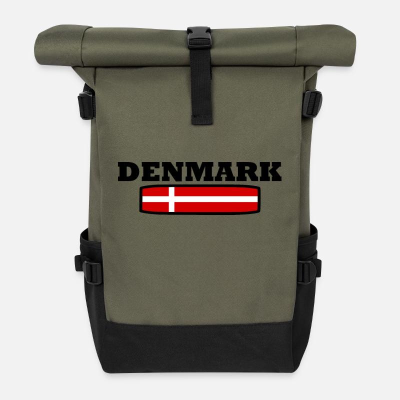 dänemark - Rolltop Rucksack - Olive/Schwarz