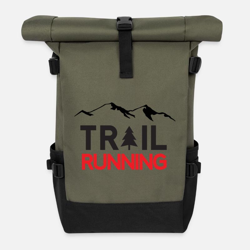 Trailrunning - Rolltop Rucksack - Olive/Schwarz