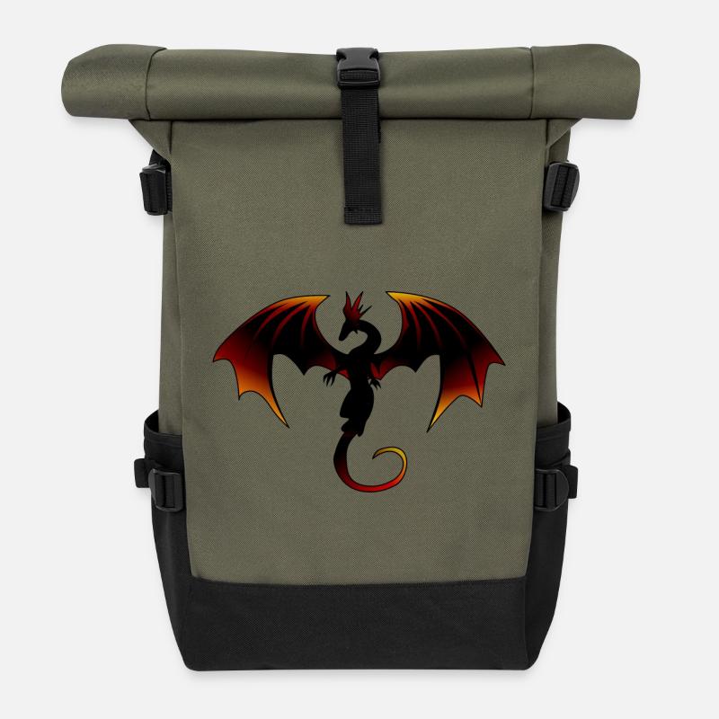 Dragon de Feu, Dragon de Feu - Sac à dos roll top - olive/noir