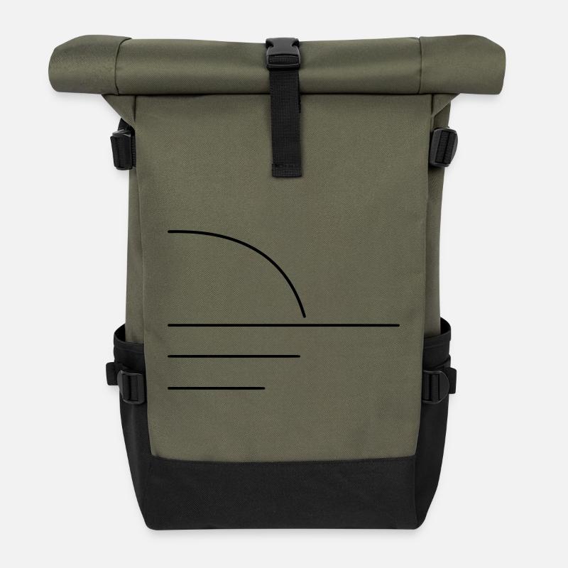 Sonne - Rolltop Rucksack - Olive/Schwarz