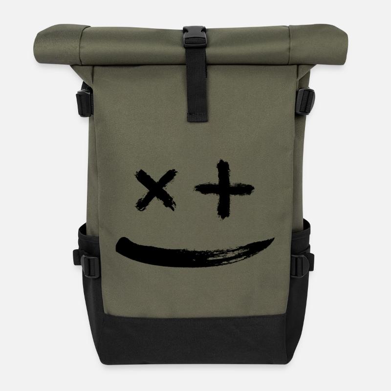 Souriez 4 vous - Sac à dos roll top - olive/noir
