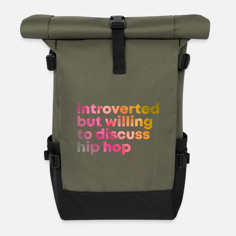 Hip hop - Sac à dos roll top - olive/noir