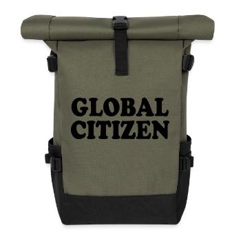 global citizen - Roll Top Backpack - olive/black - Front