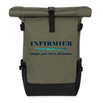 NURSE NURSE DOCTOR HUMOR DRÖLES G - Roll Top Backpack - olive/black - Front