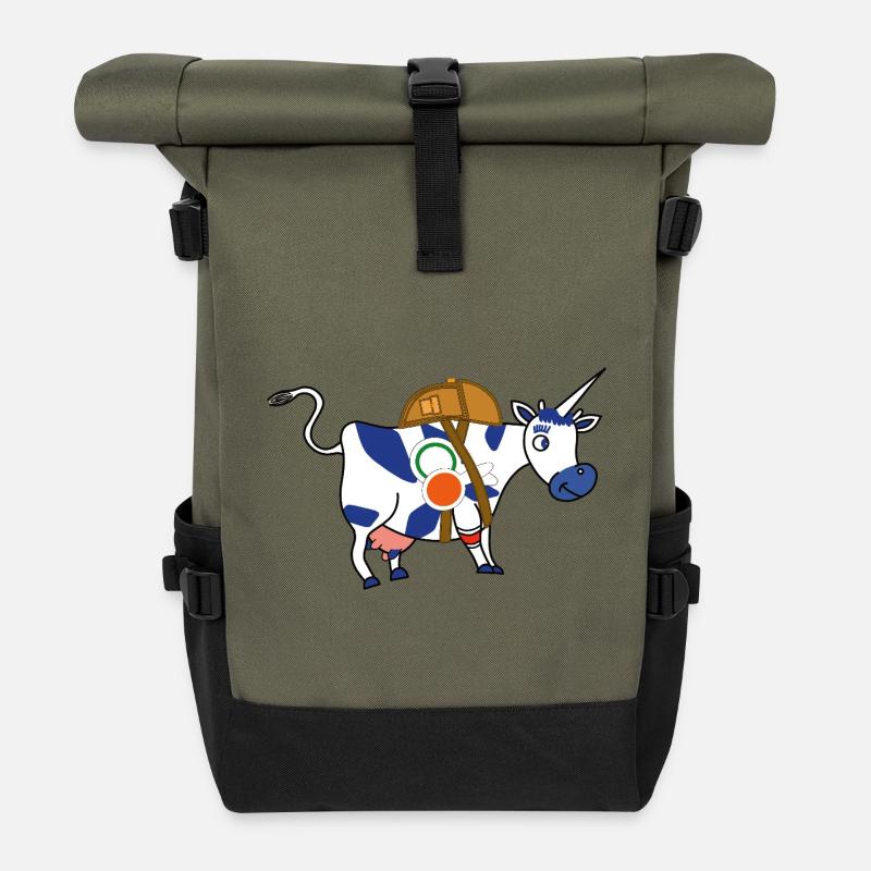 BAVARIAN UNICORN Zugführer Ausbildung - Rolltop Rucksack - Olive/Schwarz