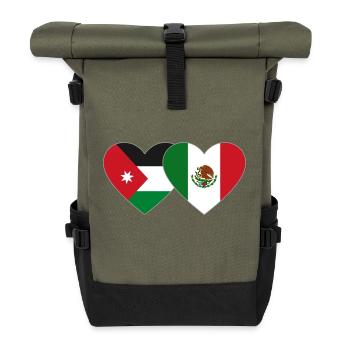Jordanie Mexique Drapeau Coeur - Sac à dos roll top - olive/noir - Devant