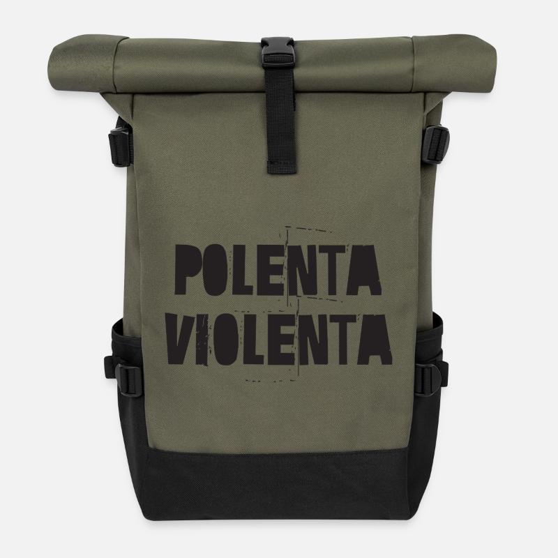 Polenta Violenta - Rolltop Rucksack - Olive/Schwarz