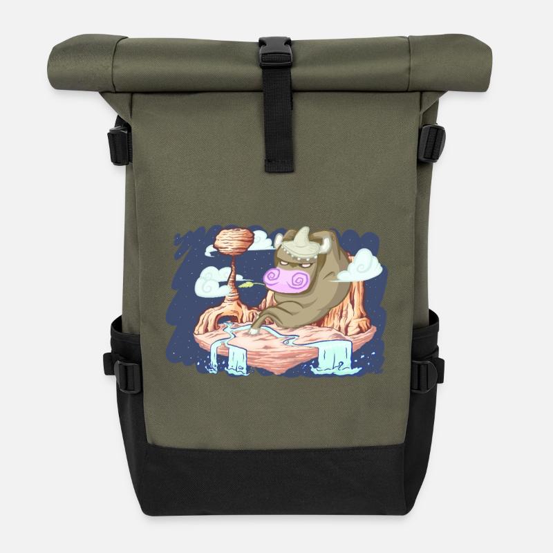 Mexicow - Sac à dos roll top - olive/noir