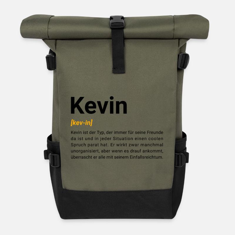 Kevin - Roll Top Backpack - olive/black