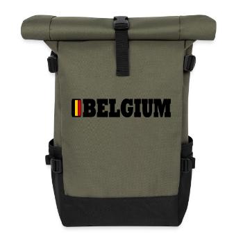 Belgien - Rolltop Rucksack - Olive/Schwarz - Vorne