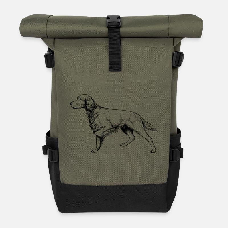 Setter ci-dessus - Sac à dos roll top - olive/noir