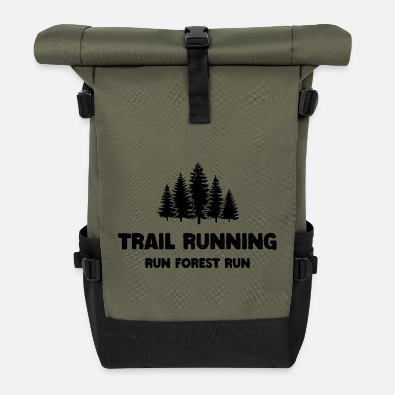 Trail Running - Run Forest Run - Roll Top Backpack - olive/black