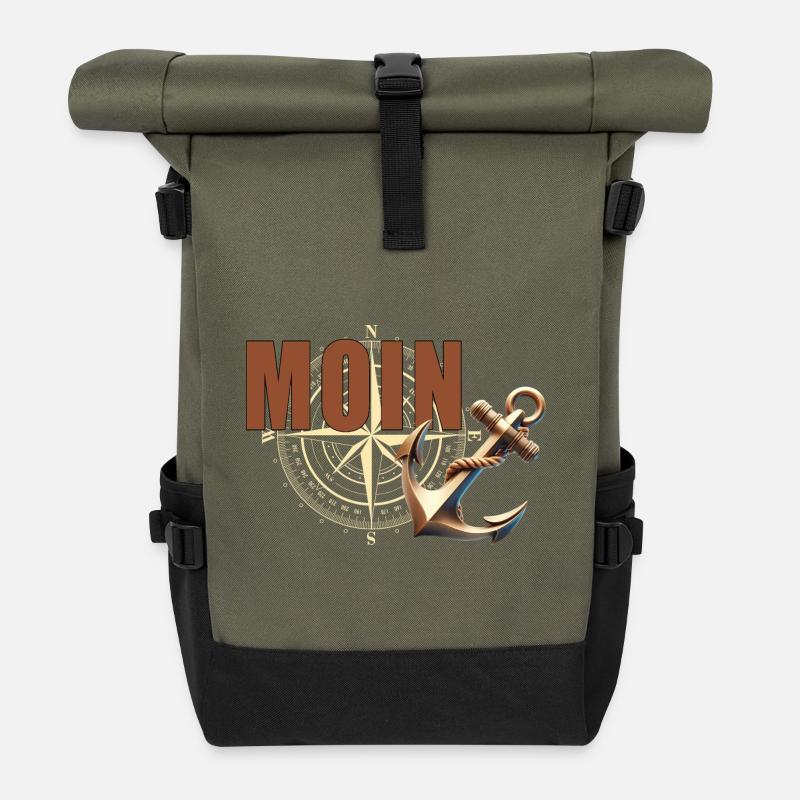 Moin - Rolltop Rucksack - Olive/Schwarz