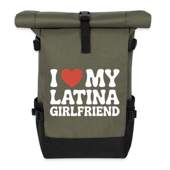 J’adore la Saint-Valentin de ma petite amie latina - Sac à dos roll top - olive/noir - Devant