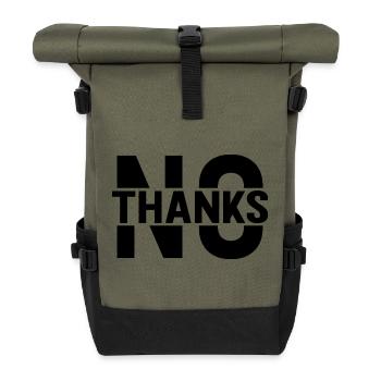 No Thanks - Rolltop Rucksack - Olive/Schwarz - Vorne