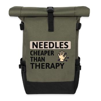 Licensed TCM Practitioner Expert Cost-Effective  - Roll Top Backpack - olive/black - Front