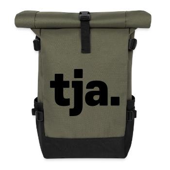 Well. Minimalist saying design - Roll Top Backpack - olive/black - Front