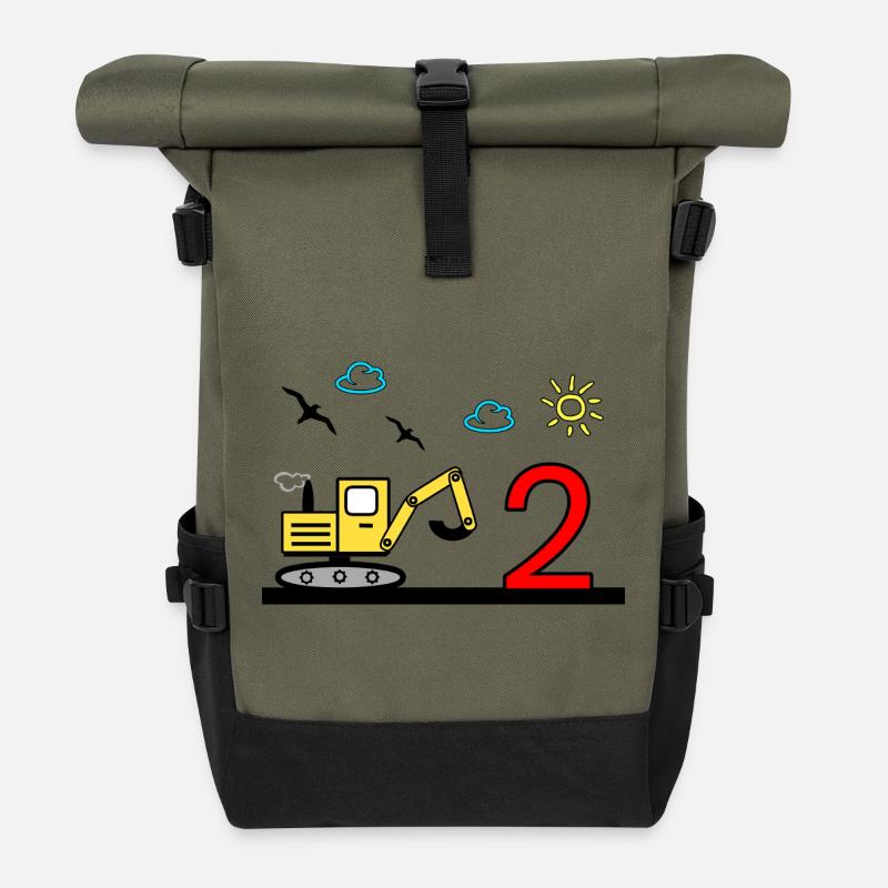 Excavator - Roll Top Backpack - olive/black