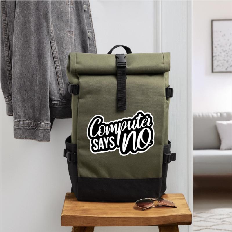 Computer Says No Lustig Programmierer Nerd Technik Rolltop Rucksack