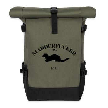 Marderfucker - Rolltop Rucksack - Olive/Schwarz - Vorne