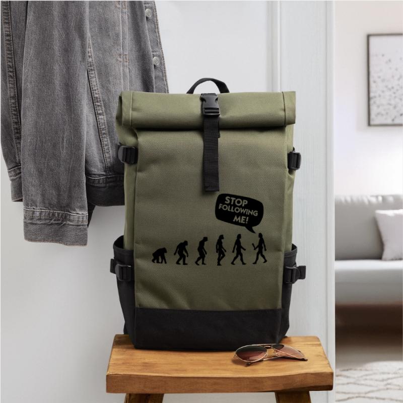 Die Evolution eines Stalkers Rolltop Rucksack