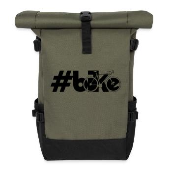 Vélo de course - Sac à dos roll top - olive/noir - Devant