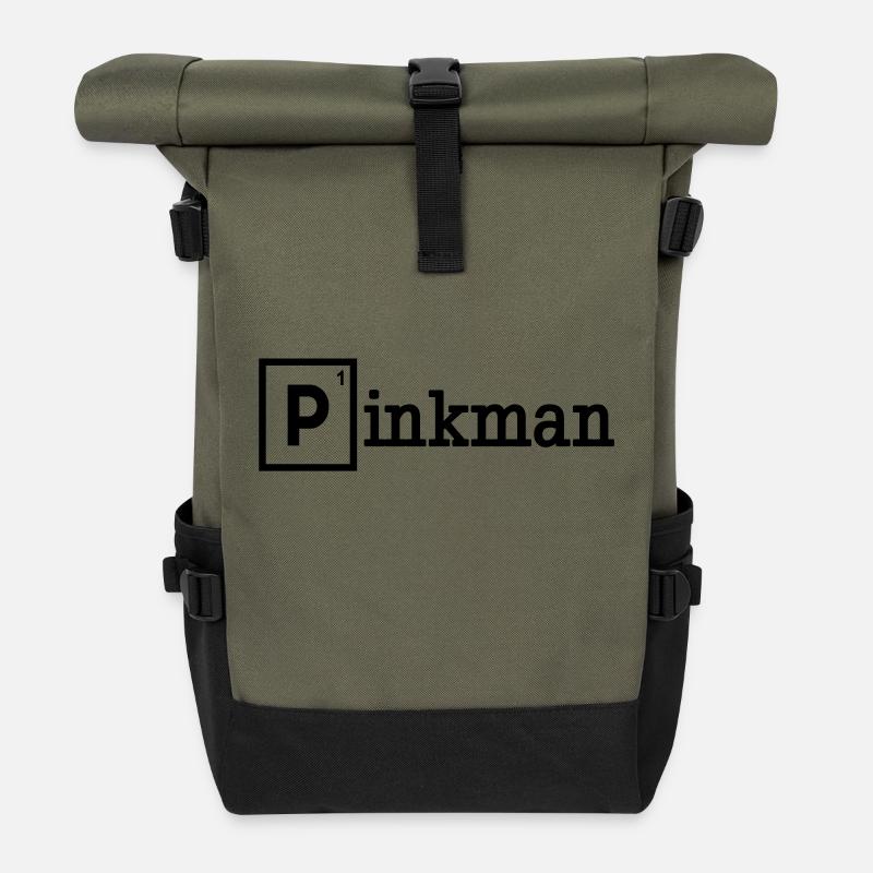 Pinkman - Sac à dos roll top - olive/noir