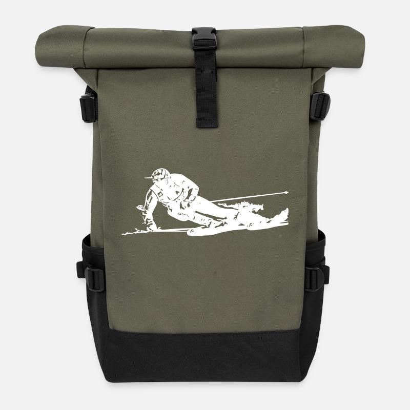 Skier 3 - Roll Top Backpack - olive/black