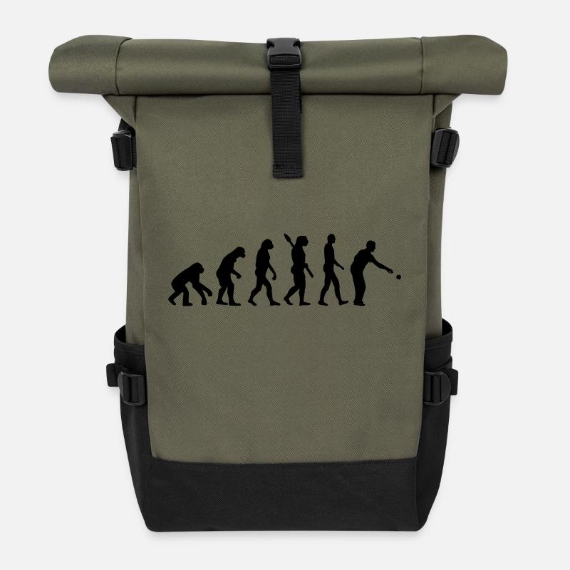 Pétanque Évolution - Sac à dos roll top - olive/noir