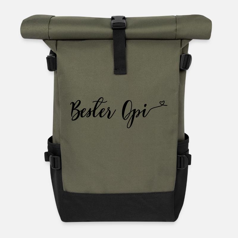 bester_opi - Rolltop Rucksack - Olive/Schwarz