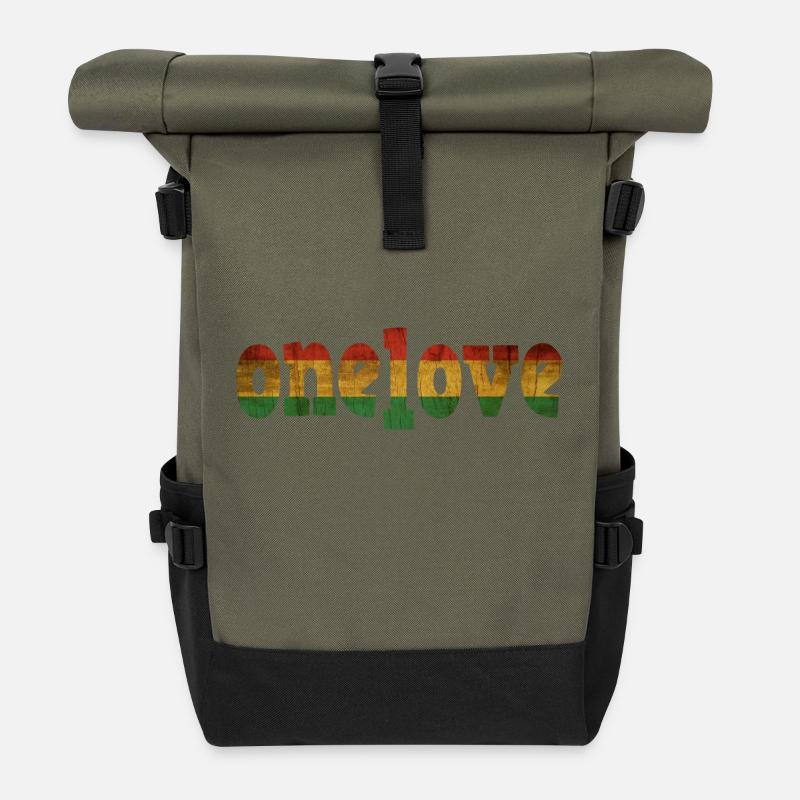 One Love - Rolltop Rucksack - Olive/Schwarz