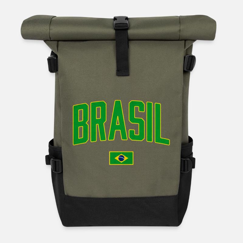 Brésil | Brasil - Sac à dos roll top - olive/noir