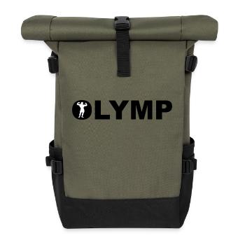 Mount Olympus Mountain of Gods and Powers. Bodybuilder - Roll Top Backpack - olive/black - Front