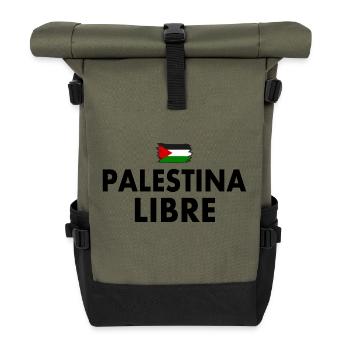 palestina libre - Roll Top Backpack - olive/black - Front