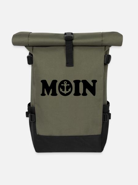 Moin - Rolltop Rucksack - Olive/Schwarz