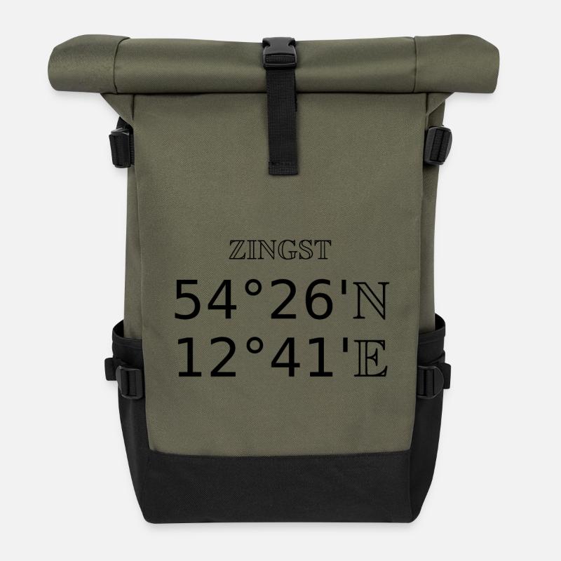 Zingst - Rolltop Rucksack - Olive/Schwarz
