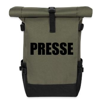 Presse - Rolltop Rucksack - Olive/Schwarz - Vorne