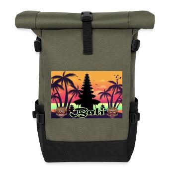 BALI - Rolltop Rucksack - Olive/Schwarz - Vorne