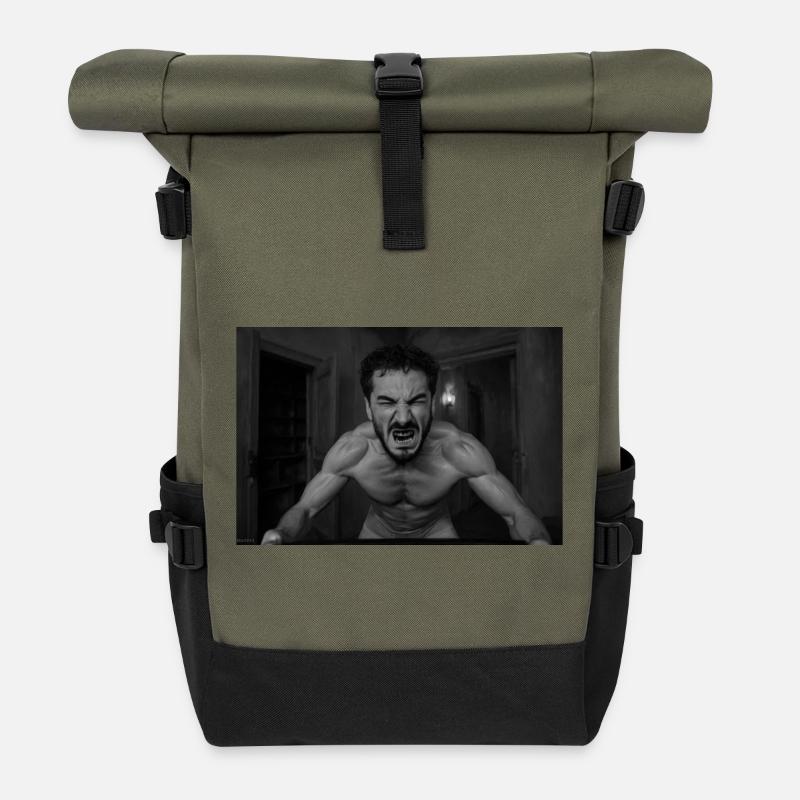 intensive man - Rolltop Rucksack - Olive/Schwarz